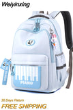Weiyinxing Quality Large Capacity Student Backpack Lady Fashion Casual Schoolbag Women Nylon Waterproof Travel Bag Book Pack New Cool