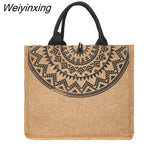 Weiyinxing Canvas Handbags For Women Fashion Tote Beach Bags Reusable Shopping Bags Casual Large Capacity Designer Shoulder Pouch Bags