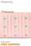 Weiyinxing Flower Short Women Wallet Many Department Ladies Cute Small Clutch Ladies Money Coin Card Holders Purse Female Wallets