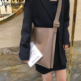 Weiyinxing Fall Trend Shoulder Bag For Women Large Capacity Soft PU Leather Rectangular Tote Luxury Brand Designer Lady Messenger Bag