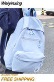 Weiyinxing New Simple Design Woman Backpack School Bag For Teenage Girls Boys Casual Travel Rucksack College Students Mochila