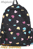 Weiyinxing Trendy Cute Cartoon Printing College Backpack New Girl Travel Nylon Book Bag Female Laptop Fashion Women Kawaii School Bags