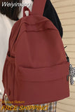 Weiyinxing Women Waterproof Nylon School Bag Ladies Leisure College Backpack Fashion Girl Travel Book Female Laptop Student Backpack Trendy