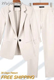 Weiyinxing Women's Korean Chic Blazers Coat 2 Piece Set 2023 Spring Summer New Elegant Suit Jacket PantsFemale Professional Suit 0409