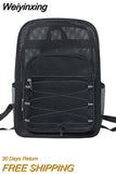 Weiyinxing Fashion Women Transparent Backpacks Mesh Backpack for Boys and Girls Light Weight Rucksack Travel Gym Bags Black Student Bag