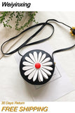 Weiyinxing Little Daisy Girl Small Children's Shoulder Bags Fashion PU Leather Princess Mini Messenger Bag Coin Purse Wallet Handbags