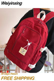Weiyinxing Quality Solid Color Women Backpack Cool Men Travel Bookbag School Bag For Teenage Girls Teenagers Cute Mochila