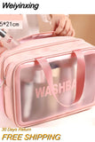 Weiyinxing Women Travel Storage Bag Cosmetic Bag Makeup Bag Travel Organizer Bags Waterproof Washbag Transparent Cosmetic Cases