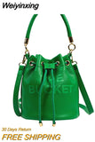Weiyinxing The Bucket Bags for Women 2023 New Luxury Designer Vintage Small Women Shoulder Crossbody Bags Pu Leather Handbags