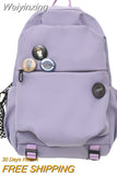 Weiyinxing Women Men Nylon Badge College Backpack Fashion Lady Male Travel Bag Girl Boy Drawstring Backpack Female Laptop Student Bags