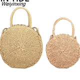 Weiyinxing Women Shell Envelope National Bag Ladies SAC Shoulder Bolsa Rattan Bag Handmade Woven Beach Cross Body Bag Dropshipping