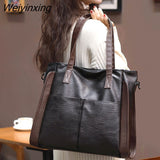 Weiyinxing Capacity Casual Tote Bag Female Luxury Handbag Shoulder Bag for Women 2023 Ladies Vintage PU Leather Crossbody Bag Sac La