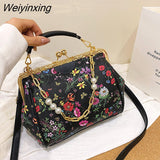 Weiyinxing chain tote bags for women flowers purses and handbags evening clutch crossbody bag Luxury women's bag trend shoulder bag