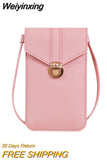 Weiyinxing Touch Screen Cell Phone Purse Smartphone Wallet PU Leather Shoulder Strap Handbag Women Bag Fashion mobile wallet 2023