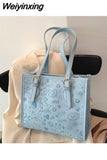 Weiyinxing Womens Cute Shoulder Bag Cartoon Kawaii Purses and Handbags Luxury Designer Pu Leather Solid Color Bolsa Female Elegant Bag
