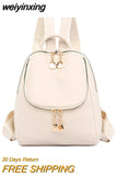 weiyinxing Fashion Women'S Leather Backpack Casual Women Backpack Bag 2023 Small Female Luxury Designer Backpacks for Teenage Girls