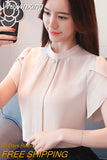 Weiyinxing Tops Women Short Sleeve Chiffon Blouse Shirt Blouse Women Blusas Mujer De Moda 2023 Verano Women Blouses Femme Top E771