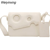 Weiyinxing Fashion Cartoon Small Square Bag Women's Bag Cartoon Cheese Messenger Bag Cortex Waterproof Fashionable Cute Side Bag