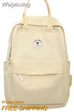 Weiyinxing Female Travel College Backpack Trendy Women Kawaii Student Laptop BookBag Cool Girl Nylon School Backpack Cute Lady Teen