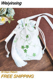 Weiyinxing Crossbody Bag 2023 Ancient Customs Canvas Hanfu Small Bag Chinese Style Embroidery Cross Body One Shoulder Bag Retro Tassels