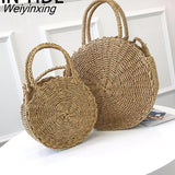 Weiyinxing Women Shell Envelope National Bag Ladies SAC Shoulder Bolsa Rattan Bag Handmade Woven Beach Cross Body Bag Dropshipping