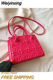 Weiyinxing Women's Handbag New Fashion One Shoulder Crossbody Bags Advanced Texture Printing 2023 Spring Versatile Small Square Bag