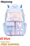 Weiyinxing Backpack For Girl School Primary Bags Children Backpacks Large Capacity Bag Waterproof Multiple Pockets Schoolbags