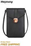 Weiyinxing Touch Screen Cell Phone Purse Smartphone Wallet PU Leather Shoulder Strap Handbag Women Bag Fashion mobile wallet 2023