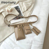 Weiyinxing Women Simple Belly Bag Flap Belt Waist Bags Trend Exquisite Chest Bags for Women Ladies Travel Brand Designer Handbags