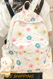 Weiyinxing Trendy Cute Cartoon Printing College Backpack New Girl Travel Nylon Book Bag Female Laptop Fashion Women Kawaii School Bags