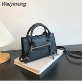 Weiyinxing Bag for Women New Fashion Casual Western Style Shoulder Handbag Simple Texture Messenger Small Square Bag