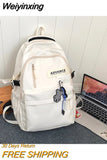 Weiyinxing 2023 Women Backpack Female Waterproof Nylon Travel Bag Large Capacity Kawaii Schoolbag For Teenage Girl Boy Student Bookbag