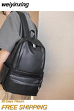 weiyinxing Capacity Leather Women Backpack Men Travel Backpacks High Quality BookBags Mochilas School Backpack for College Students