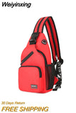 Weiyinxing Women Small Backpack 2023 Casual Girls Chest Bag with Earphone Hole Travel Backpack Multi-Functional Rucksacks Mochila Mujer