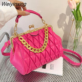 Weiyinxing triangular pleats totes bags for women gold chain luxury designer handbag for women women's bag 2023 trend crossbosy bag