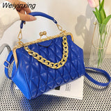 Weiyinxing triangular pleats totes bags for women gold chain luxury designer handbag for women women's bag 2023 trend crossbosy bag