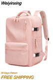 Weiyinxing Women's Travel Backpack Expandable 16 Inch Notebook Lightweight With Shoe Bag USB Charging Waterproof Multifunctional Backpacks