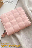 Weiyinxing Women's Short Wallet 2023 Korean Version Mini Wallet Lady Fashion Purse Short Zipper Cute Zero Wallet Student Embroidered Wallet