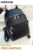 weiyinxing Women's Backpack 2023 New Women's Luxury Designer Solid Color Single Shoulder Bag Soft Leather Large Capacity Student Travel Bag