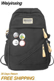 Weiyinxing Capacity Trendy Girl Boy Travel Badge School Bag Cool Men Women Leisure BookBag Ladies College Backpack Fashion Male Female