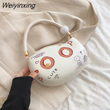 Weiyinxing Painted handbags for women 2023 designer luxury women's bag 2023 trend cute graffiti crossbody bags for women pea tote bags