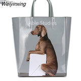 Weiyinxing Fashion Large Totes Women Bags Designer Women's Shoulder Bag Crossbody Bags For Women 2023 Composite Bag Dog Printing