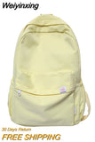 Weiyinxing Kawaii College Bag Cotton Fabric Student Women Backpacks Cool Teenage Girl School Bag Cute Ladies Fashion Backpack Trendy
