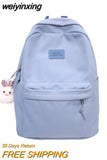 weiyinxing Light Simple Women Backpacks High Quality Waterproof Nylon School Backpack Bag Big Student Bag for Girls Travel Rucksacks