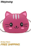 Weiyinxing Cartoon Cat Children's Small Shoulder Bag Cute Baby Kids Mini Coin Purse Handbags Boys Girls Wallet Pouch Crossbody Bags