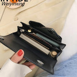 Weiyinxing Retro Fashion Chain Bag Ladies Messenger Bags for Women 2023 Casual Shoulder Bag Small Square Bag Solid Color Female Bag