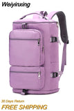 Weiyinxing Sports Women's Shoulder Travel Backpack Multifunctional Lady Weekend Yoga Luggage Zipper Lightweight Swim Crossbody Bag