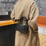 Weiyinxing Pattern Handbags for Women 2023 Soft PU Shoulder Bags Female Small Square Messenger Bags Ladies Travel Chain Crossbody