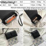 Weiyinxing Checkered Designer Women's Crossbody Bag Casual Shoulder Bag Fashion Solid Color Lady Messenger Clutch Bag Female 2023