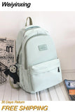 Weiyinxing Women's Backpack Solid Color Female Multi-pocket Casual Man Travel Bag High Quality Schoolbag for Teenage Girl Book Knapsack